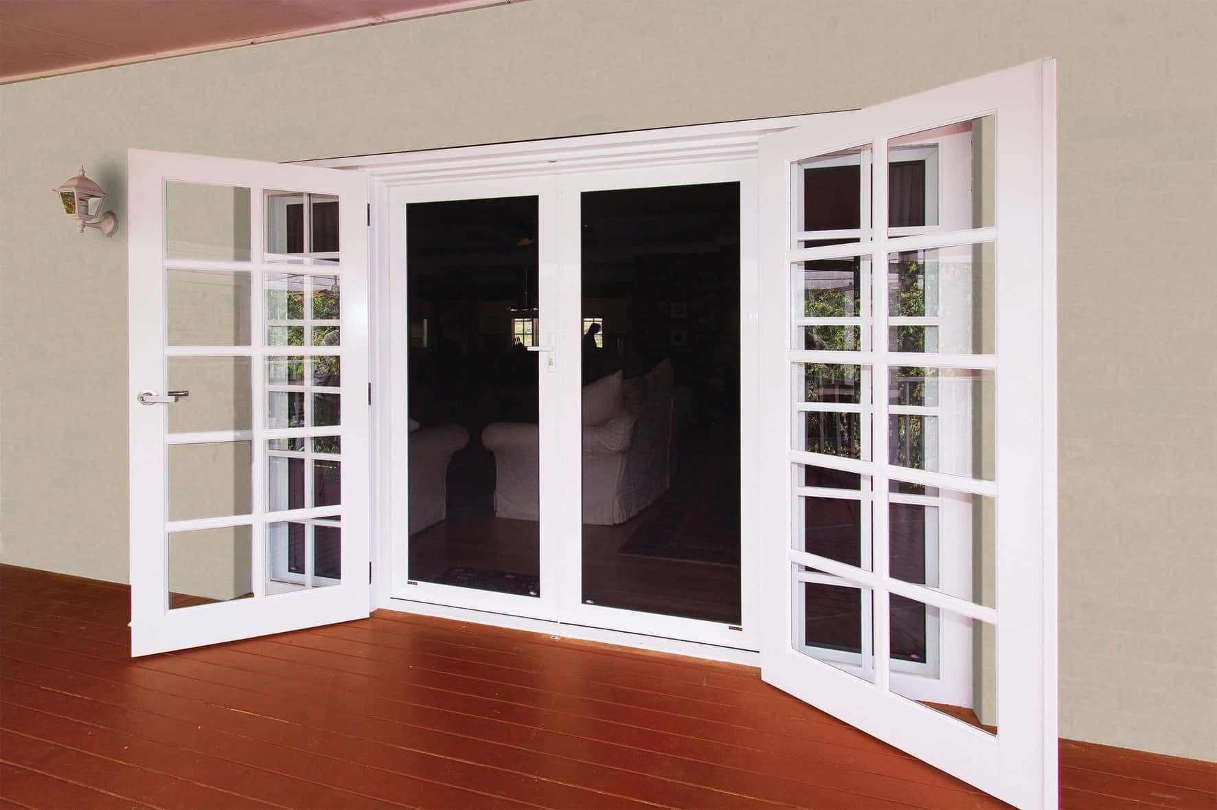 Crimsafe hinged double security doors