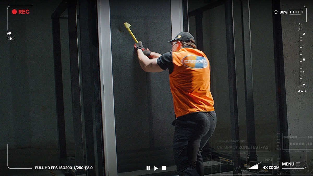 Crimsafe security door impact test